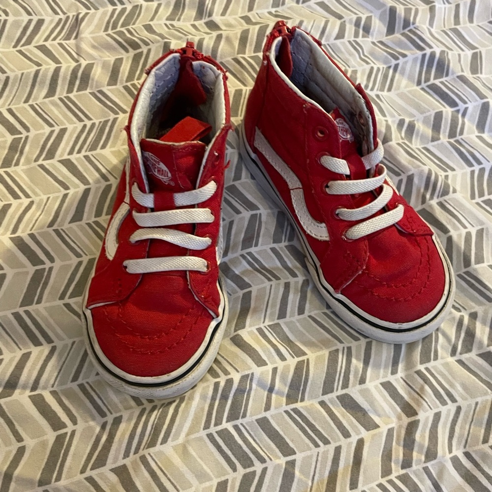 Vans high top zipper back